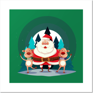 Happy Santa Claus Posters and Art